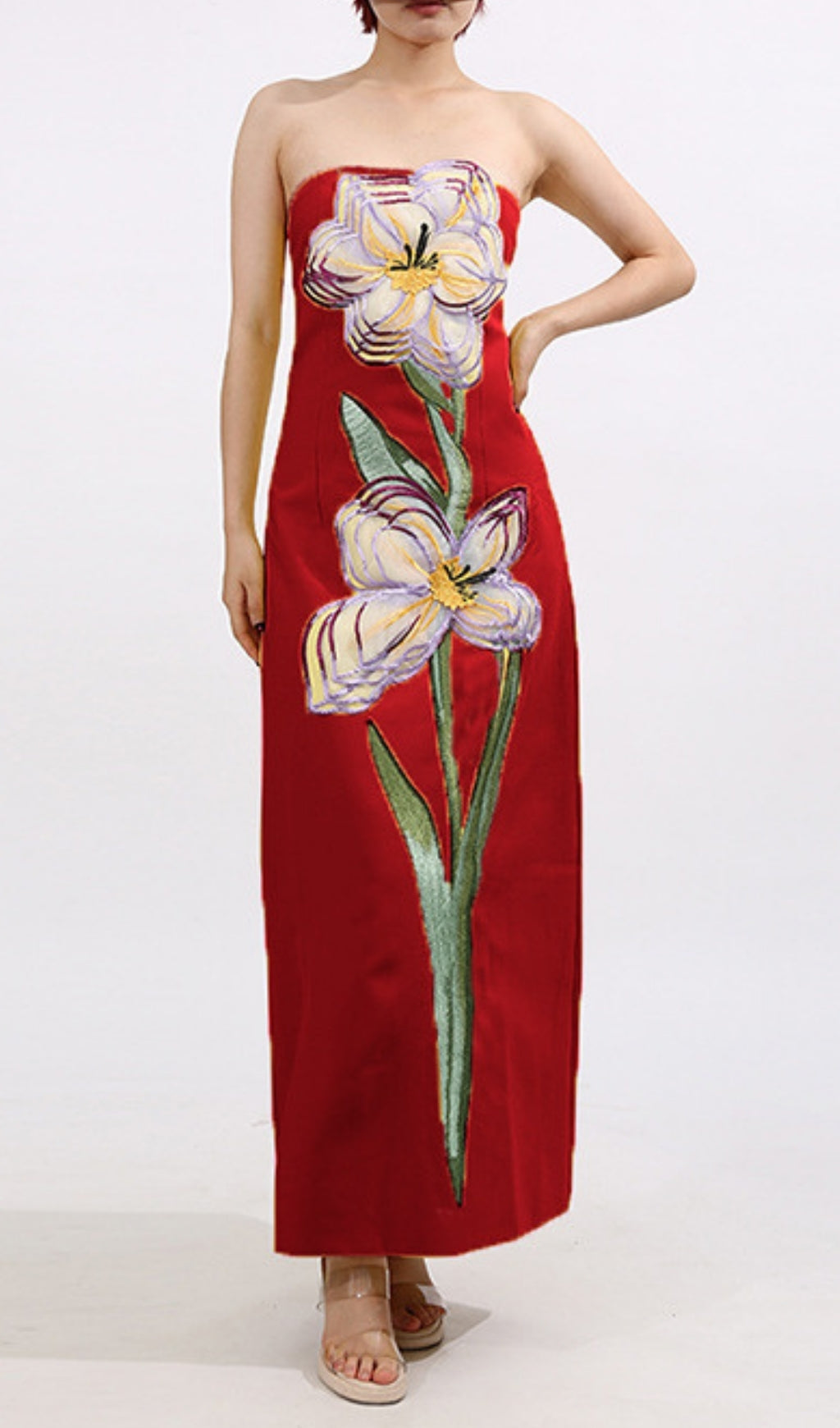 Freddy Strapless Flower Maxi Dress