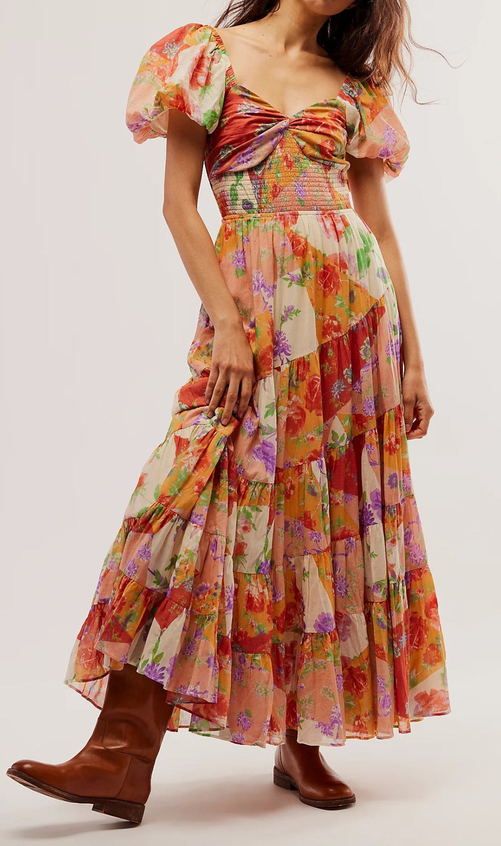 Asencion Floral Printed Maxi Dress