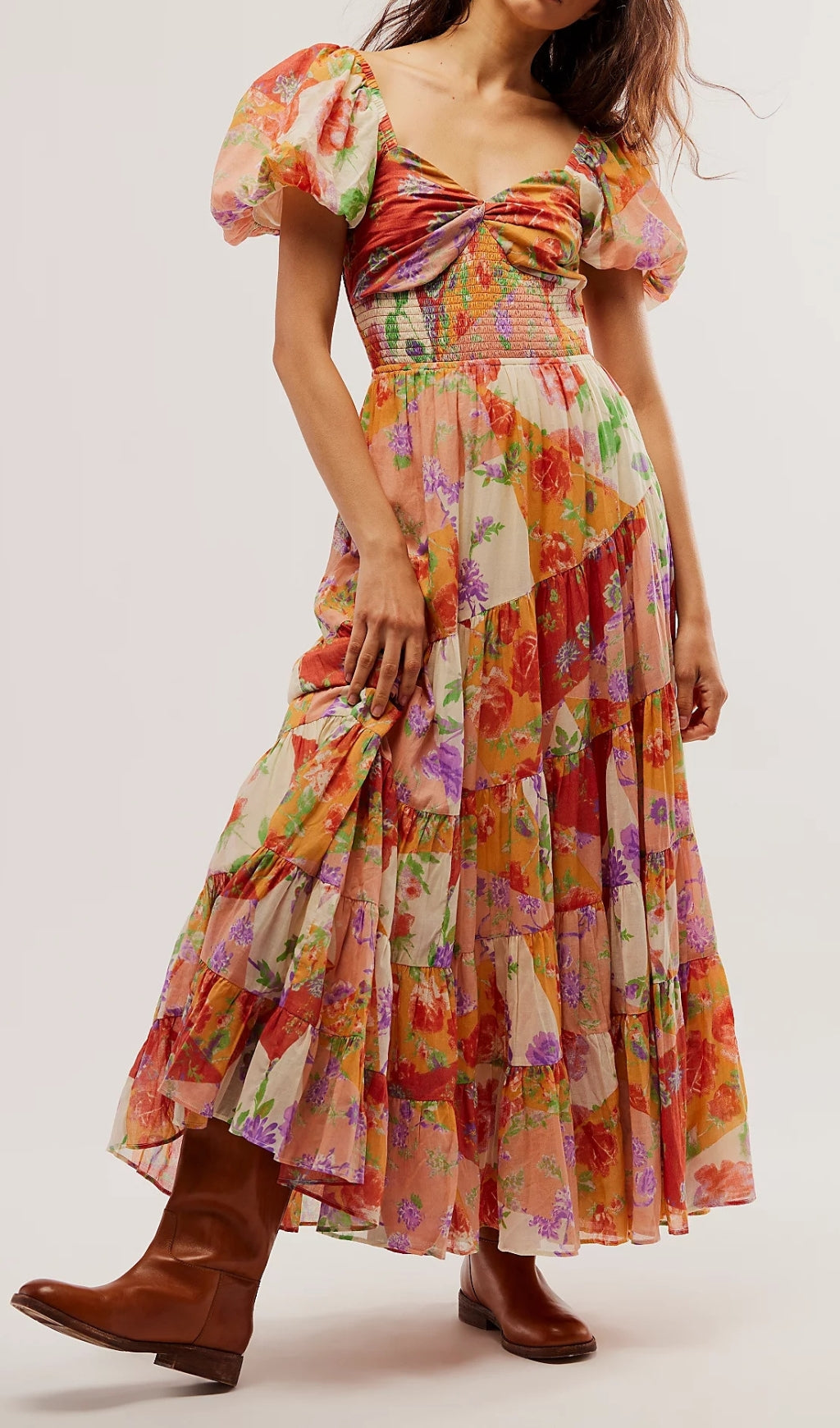 Asencion Floral Printed Maxi Dress