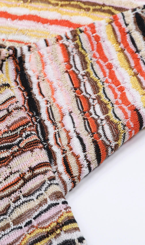 Julia Multi-Stripe Knit Maxi Dress - Effortless Long Sleeve Elegance