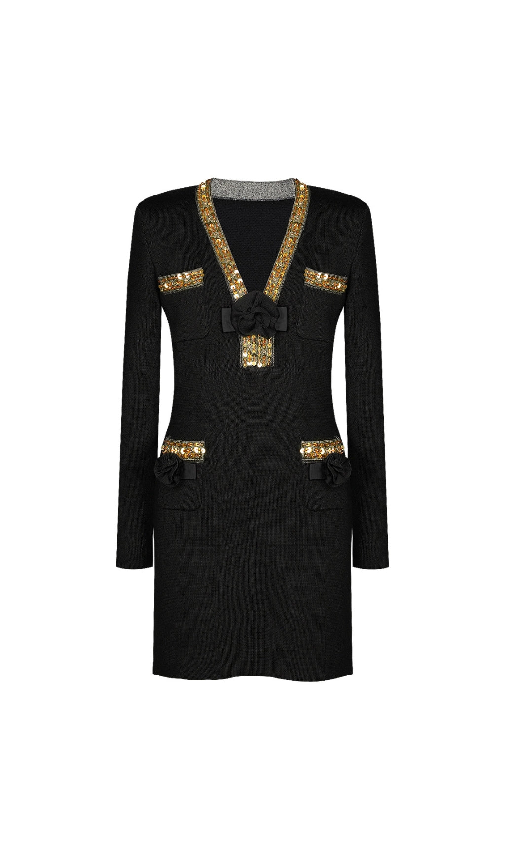 Emilie Long Sleeve Flower Mini Dress