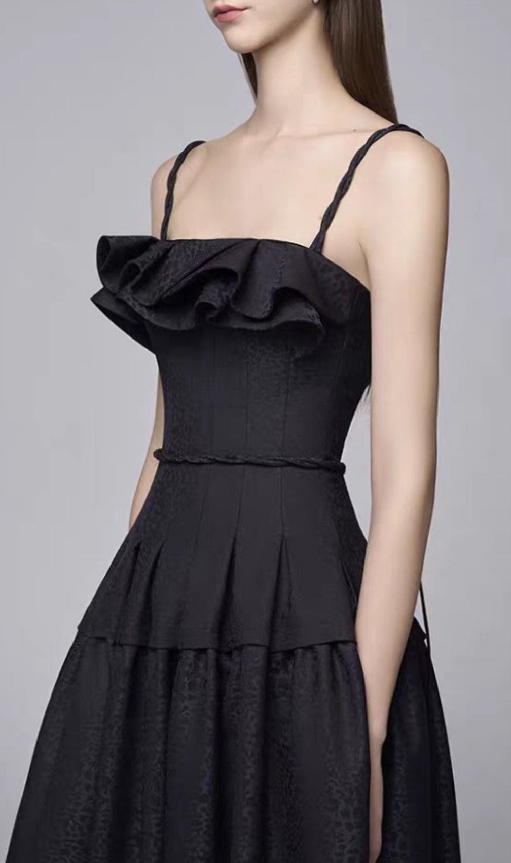 Kinslee Black Strappy Maxi Dress