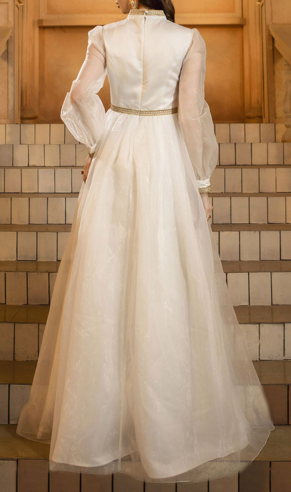 Freira Long Sleeve Mesh Maxi Dress