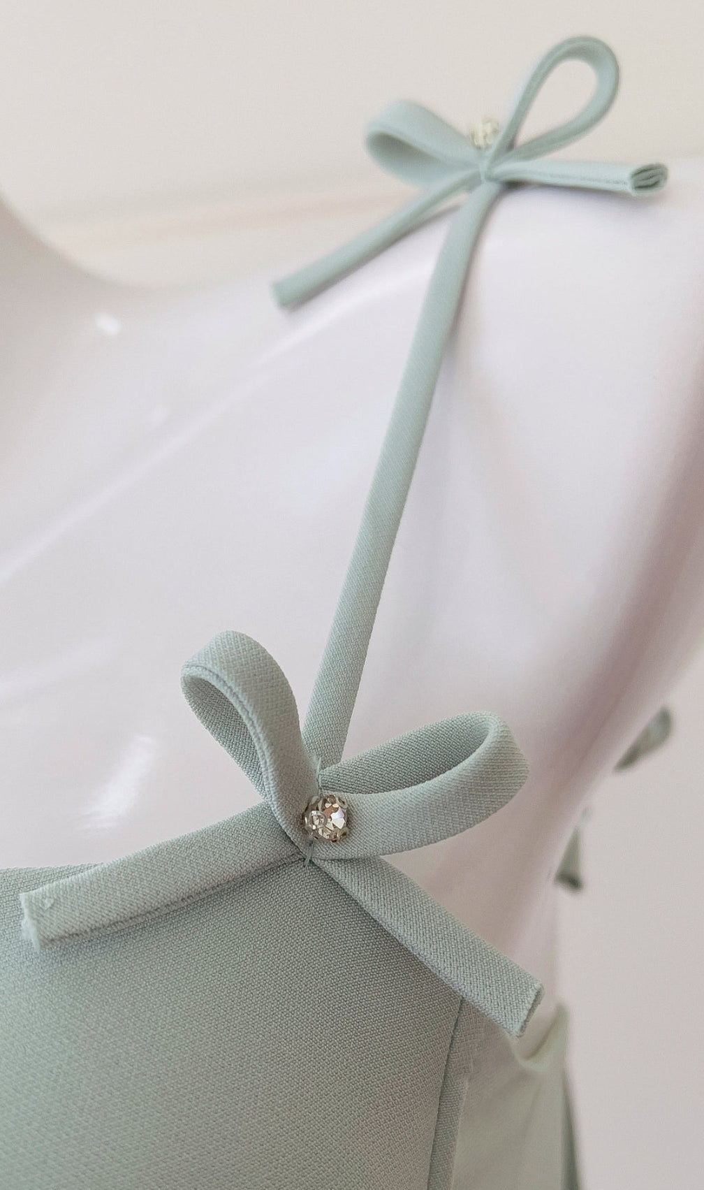 Amiela Bow Embellished Mini Dress