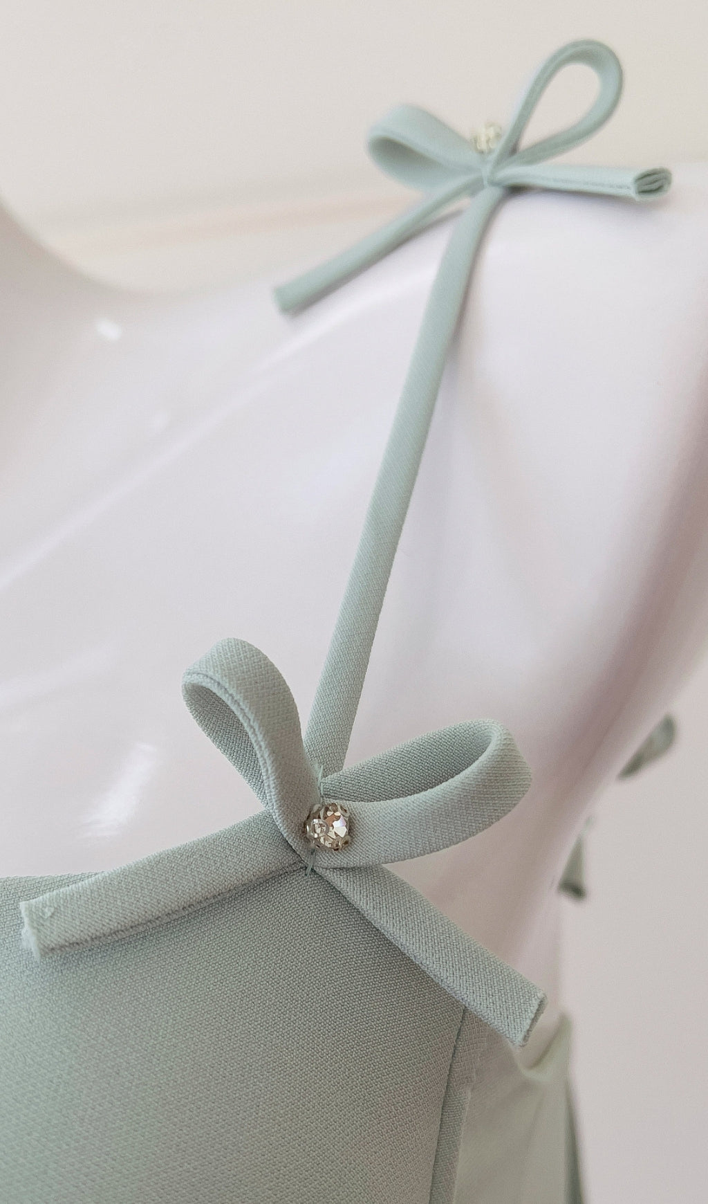 Amiela Bow Embellished Mini Dress