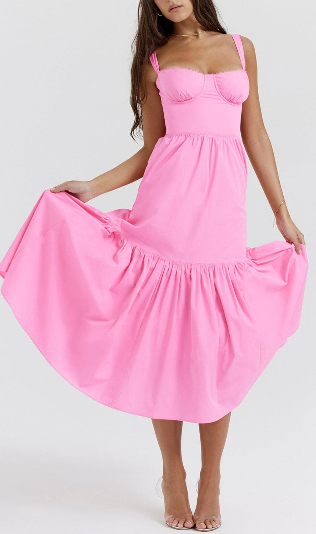 French Pink Midi Sundress