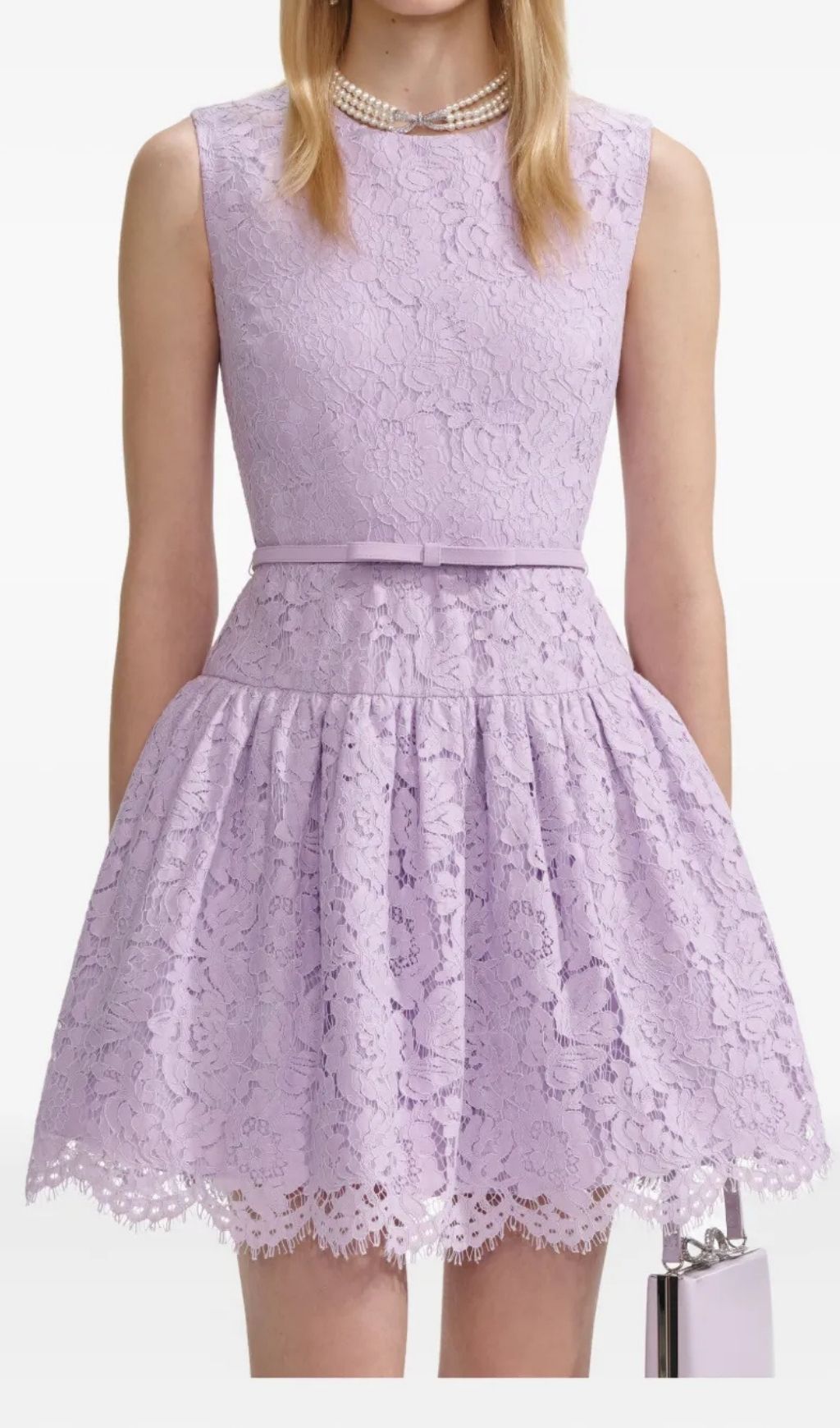 Katja Elegant Lavender Lace Mini Dress - Sleeveless Cocktail & Party Style