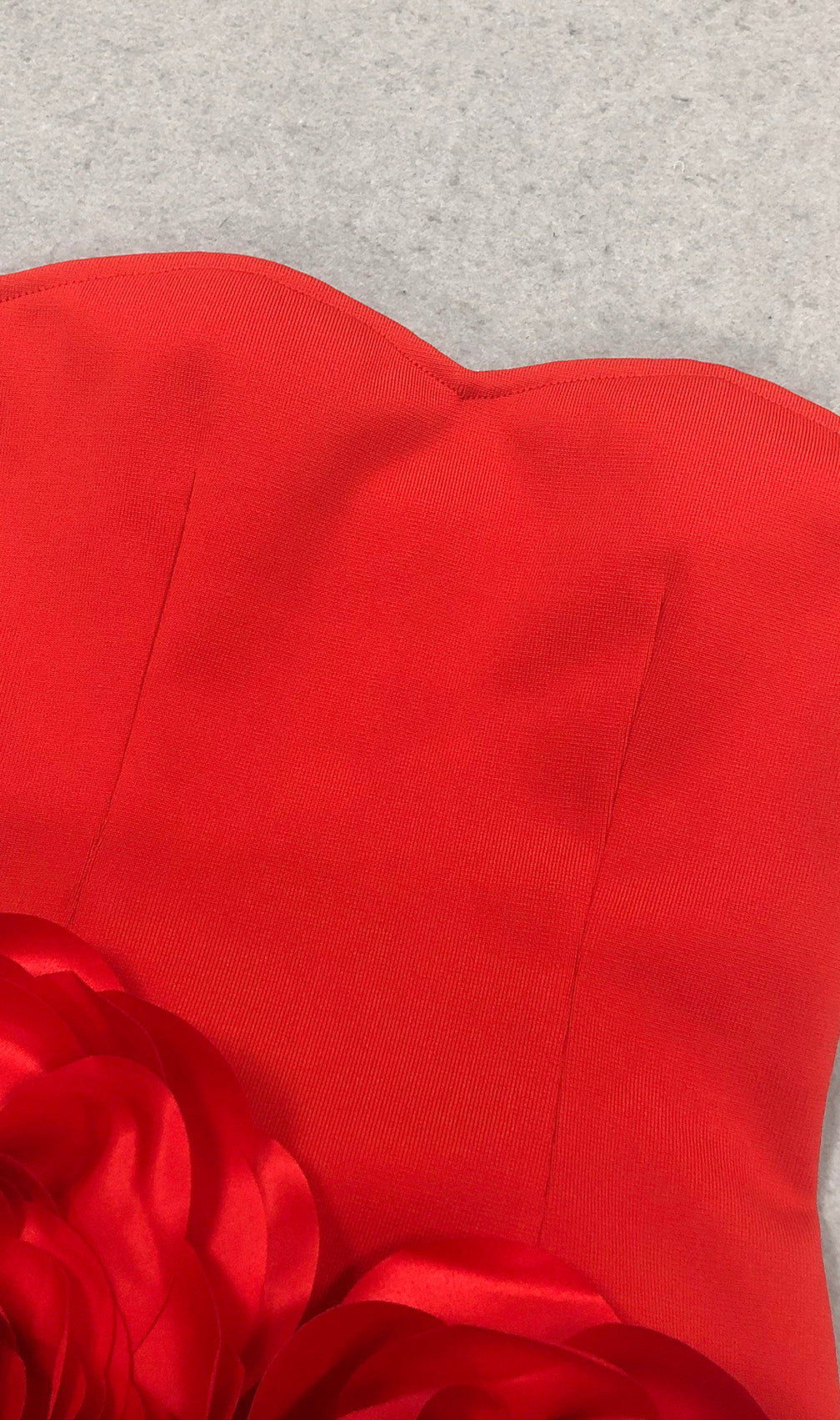 Domino Strapless Flower Bandage Maxi Dress