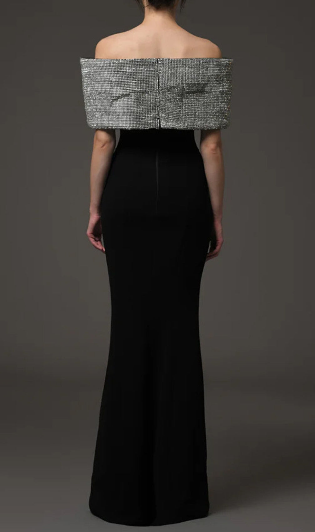 Dosia Black Bow Diamond Maxi Dress