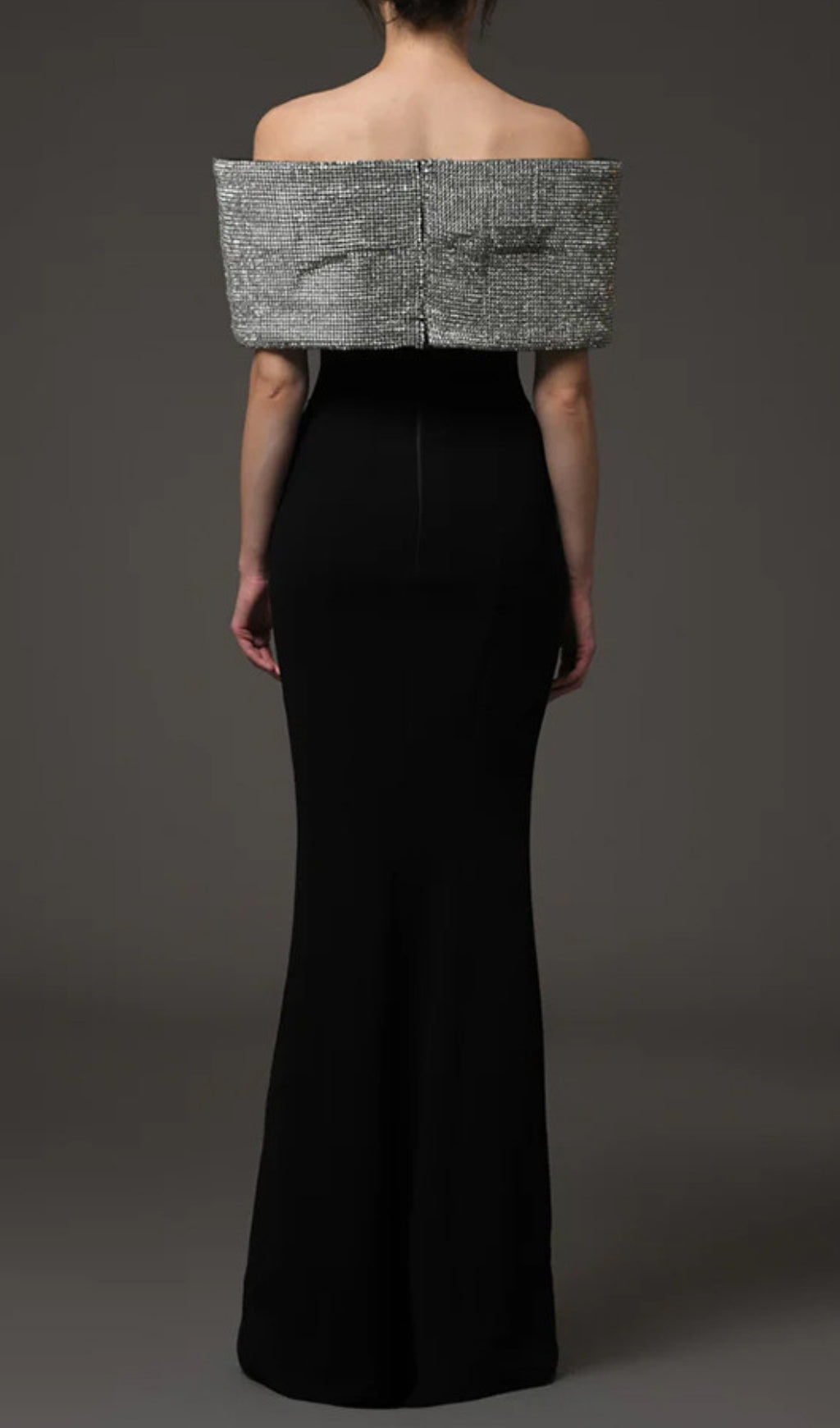 Dosia Black Bow Diamond Maxi Dress