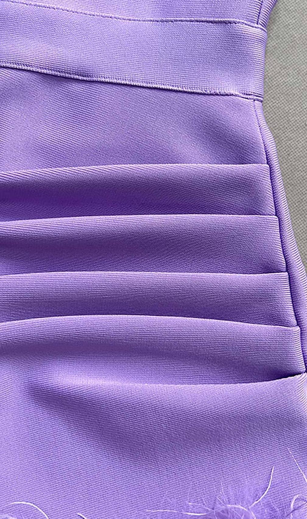 Feather Strappy Mini Dress