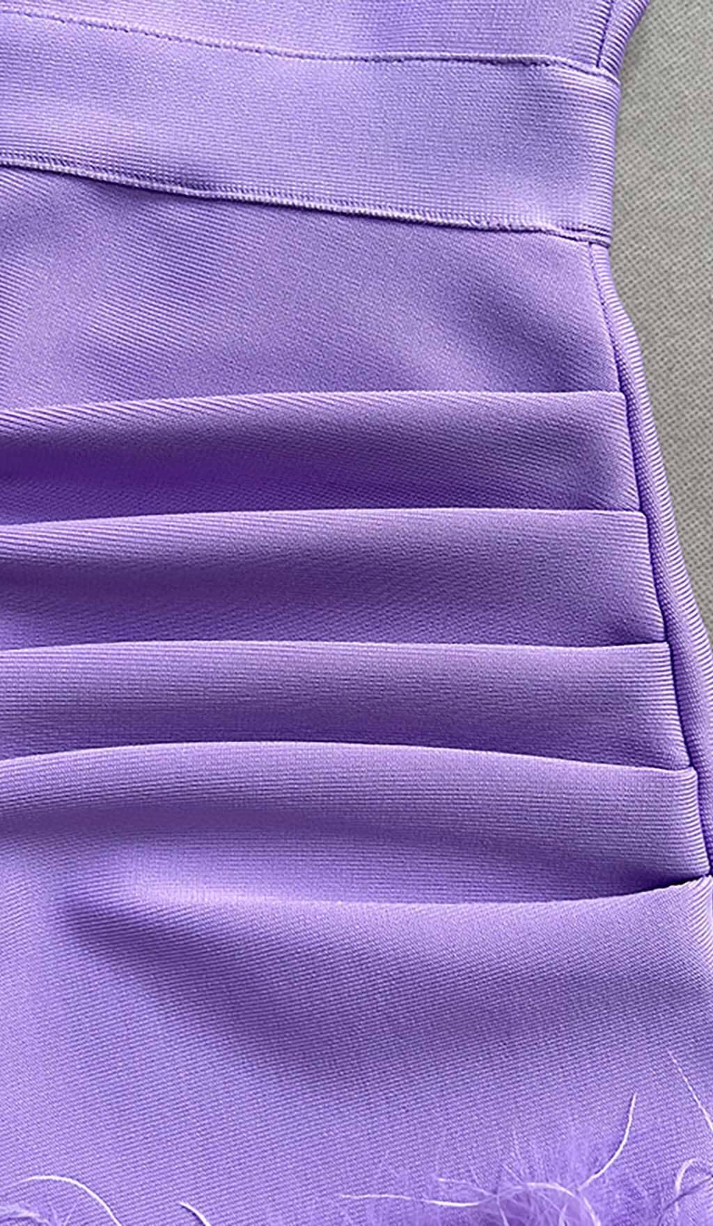 Feather Strappy Mini Dress