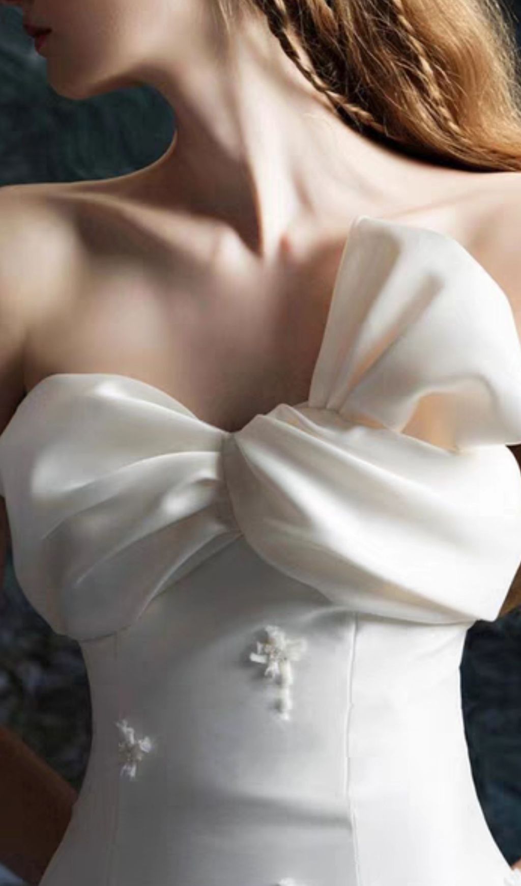 Ganesa White Strapless Knot Maxi Dress