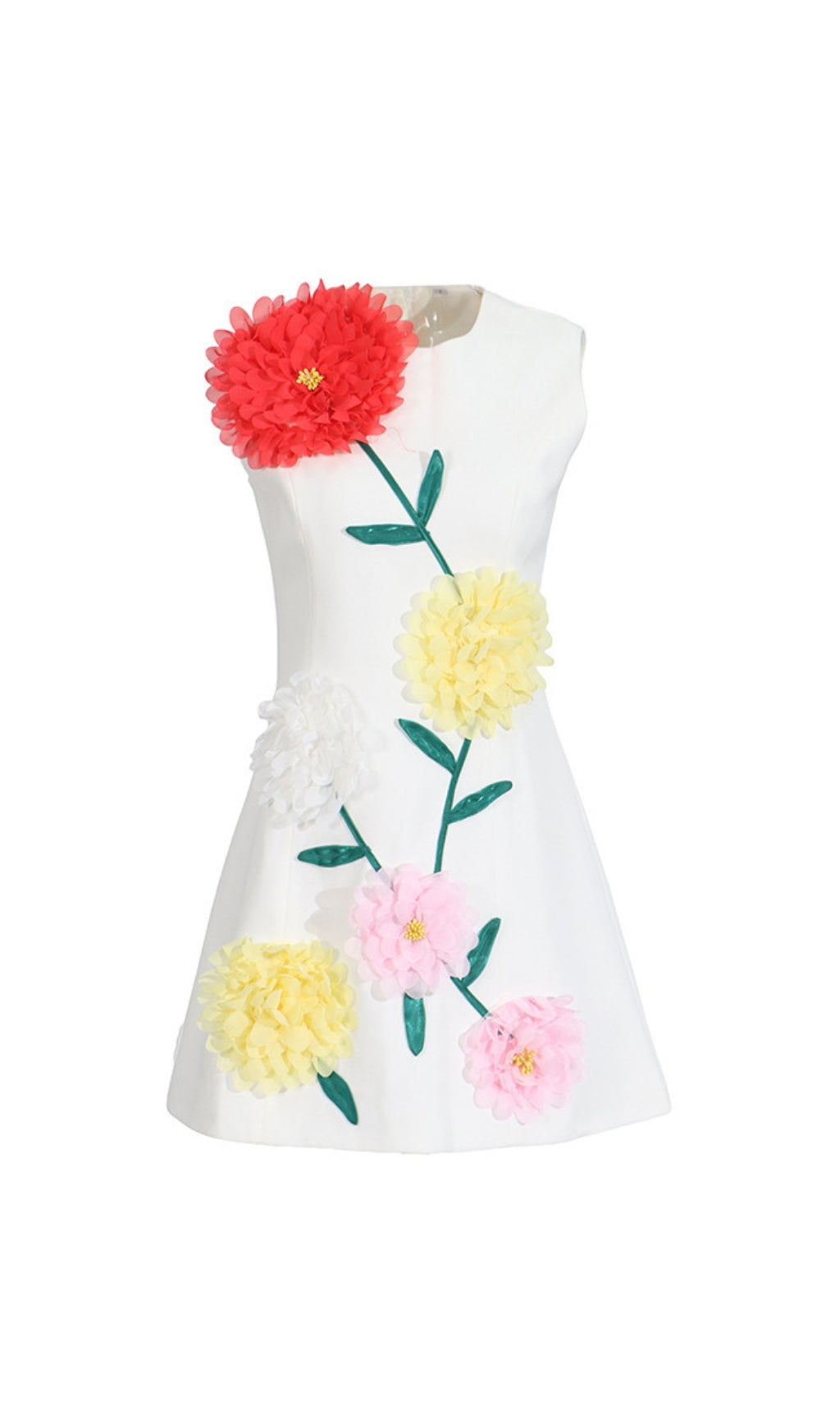 Erica White Flower Mini Dress