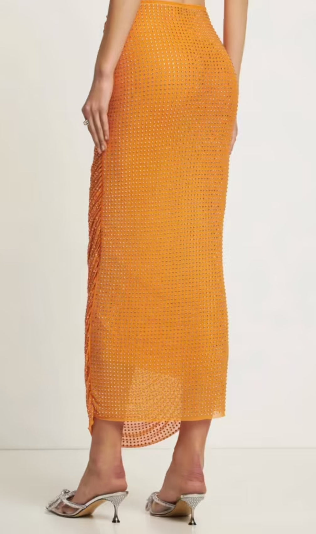 Buzz Orange Diamond Maxi Skirt Set