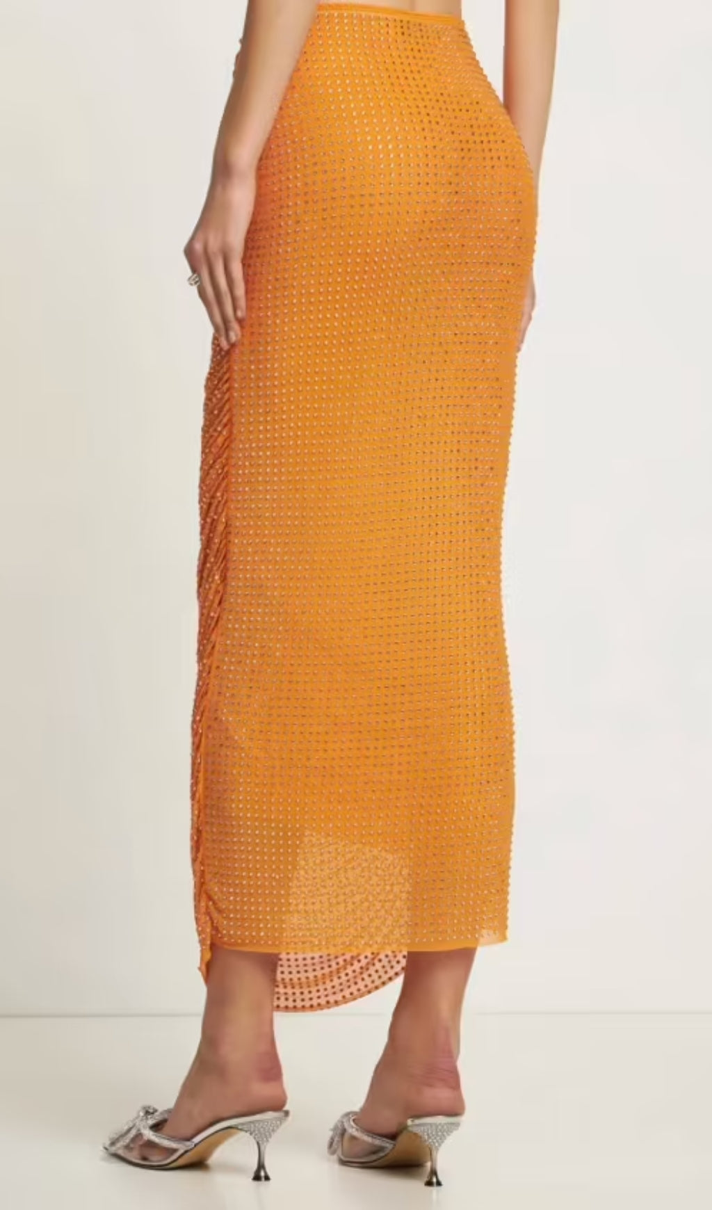 Buzz Orange Diamond Maxi Skirt Set
