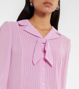 CHIFFON PINTUCKED BLOUSE