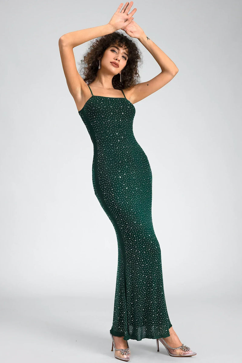 Nefeli Diamond Strap Mermaid Dress