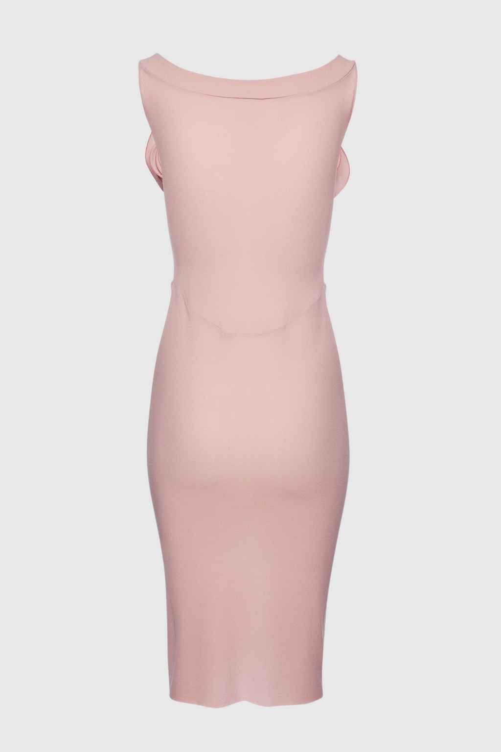 Dinella Floral Appliqué Corset Midi Dress in Pink