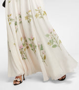 FLORAL SILK GEORGETTE MAXI DRESS