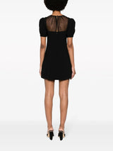 CREPE EMBELLISH MINI DRESS IN BLACK