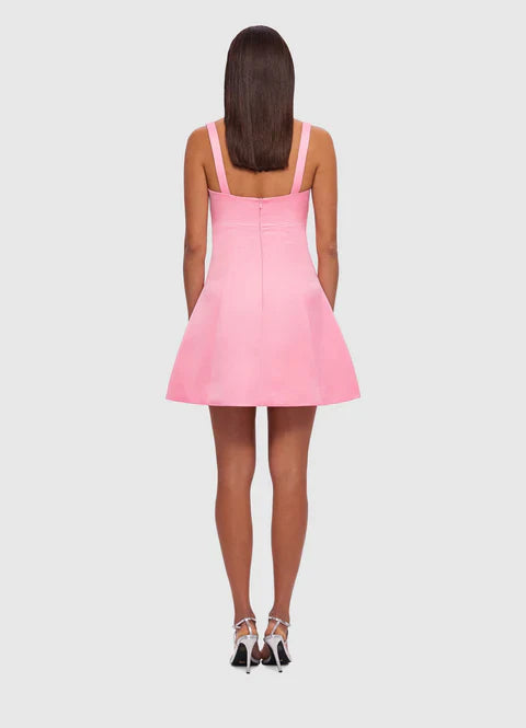 corset panel mini dress in pink