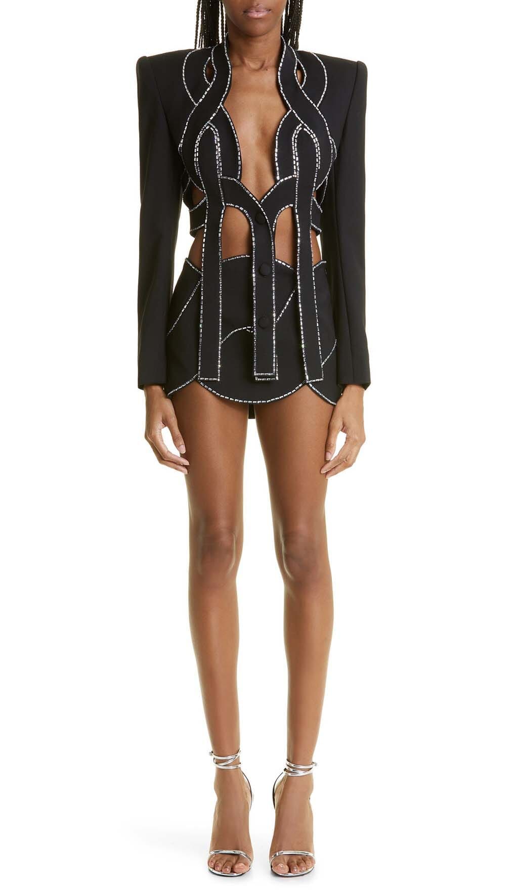 EMBELLISHED ROPE TWO PIECES IN BLACK