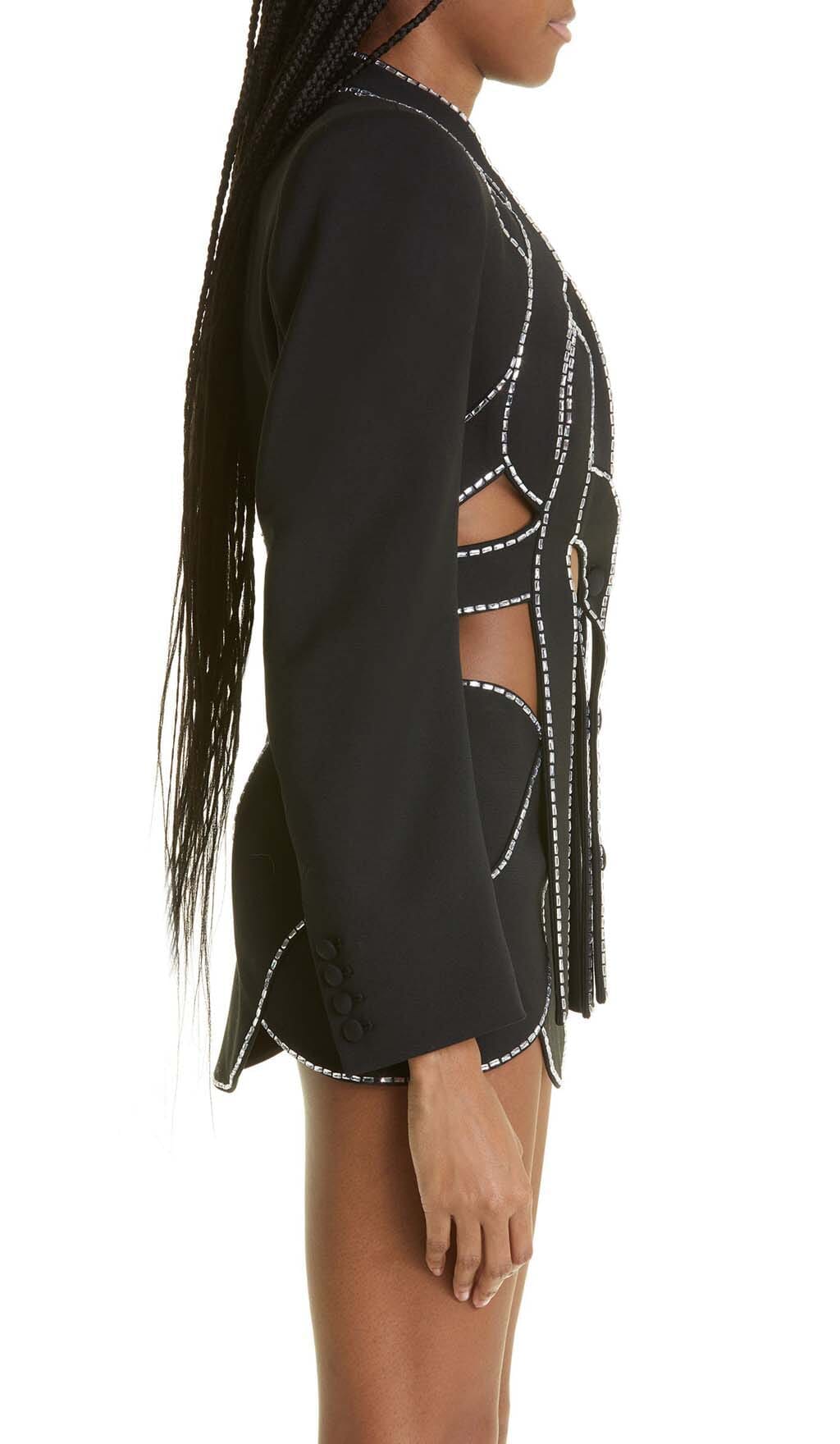 EMBELLISHED ROPE TWO PIECES IN BLACK