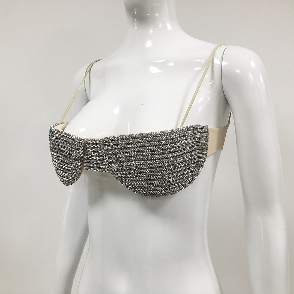 SILVER BIKINI BRA