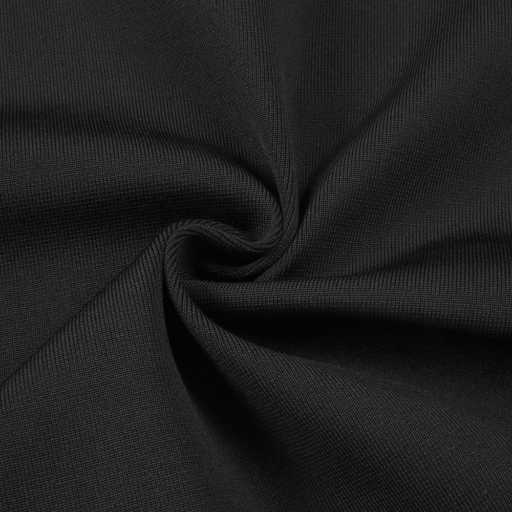 Sultry Black Sheer Mesh Cutout Bandage Maxi Dress | Figure-Flattering Gown