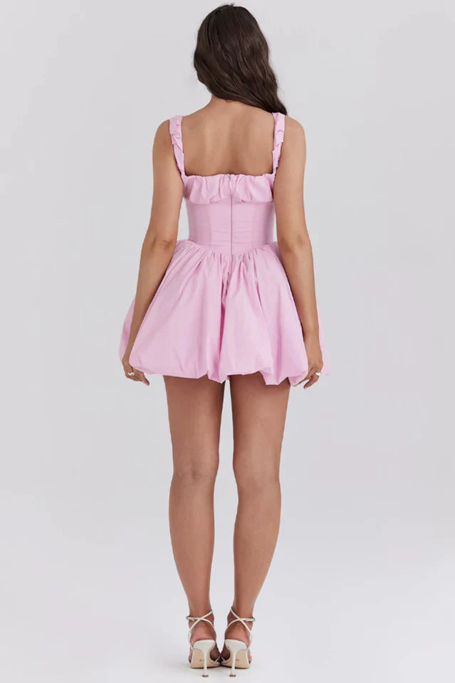 Cotton Candy Cotton Tulle Mini Dress in pink