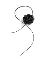 Rosie Black Flower Mesh Choker