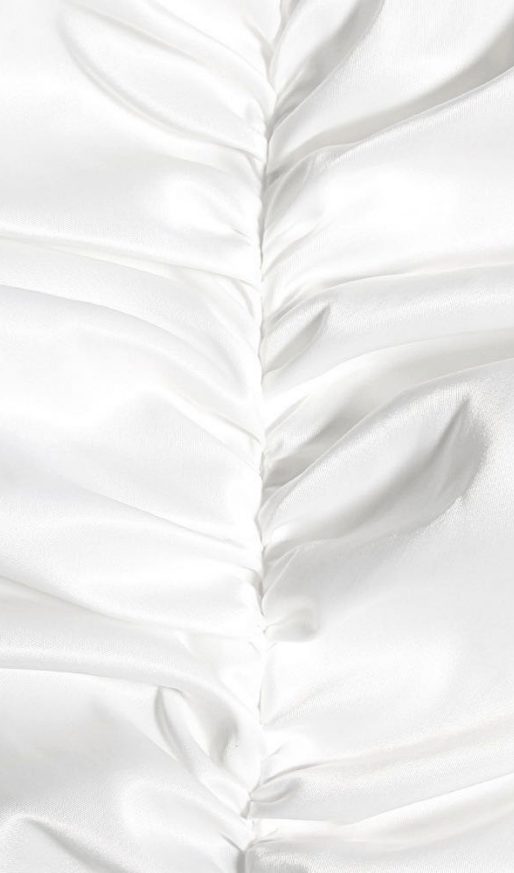 IVORY TUBE TOP PLEATED DRESS
