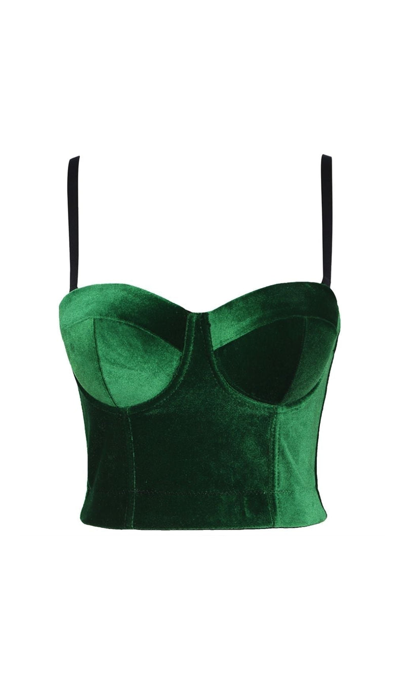 XMAS - STITCHING COLOUR VELVET CORSET