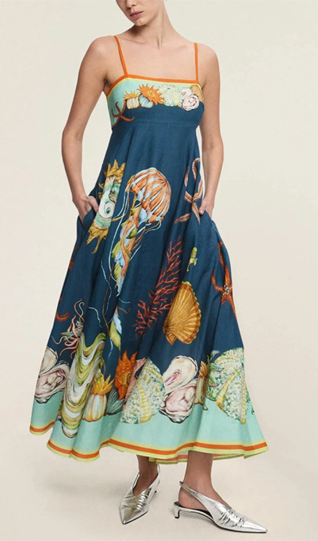 Ester Strappy Printed Maxi Dress