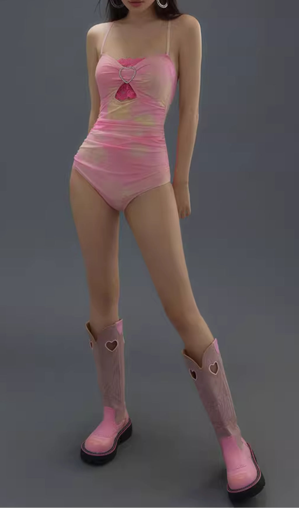 Duy Pink One-Piece Swimsuit
