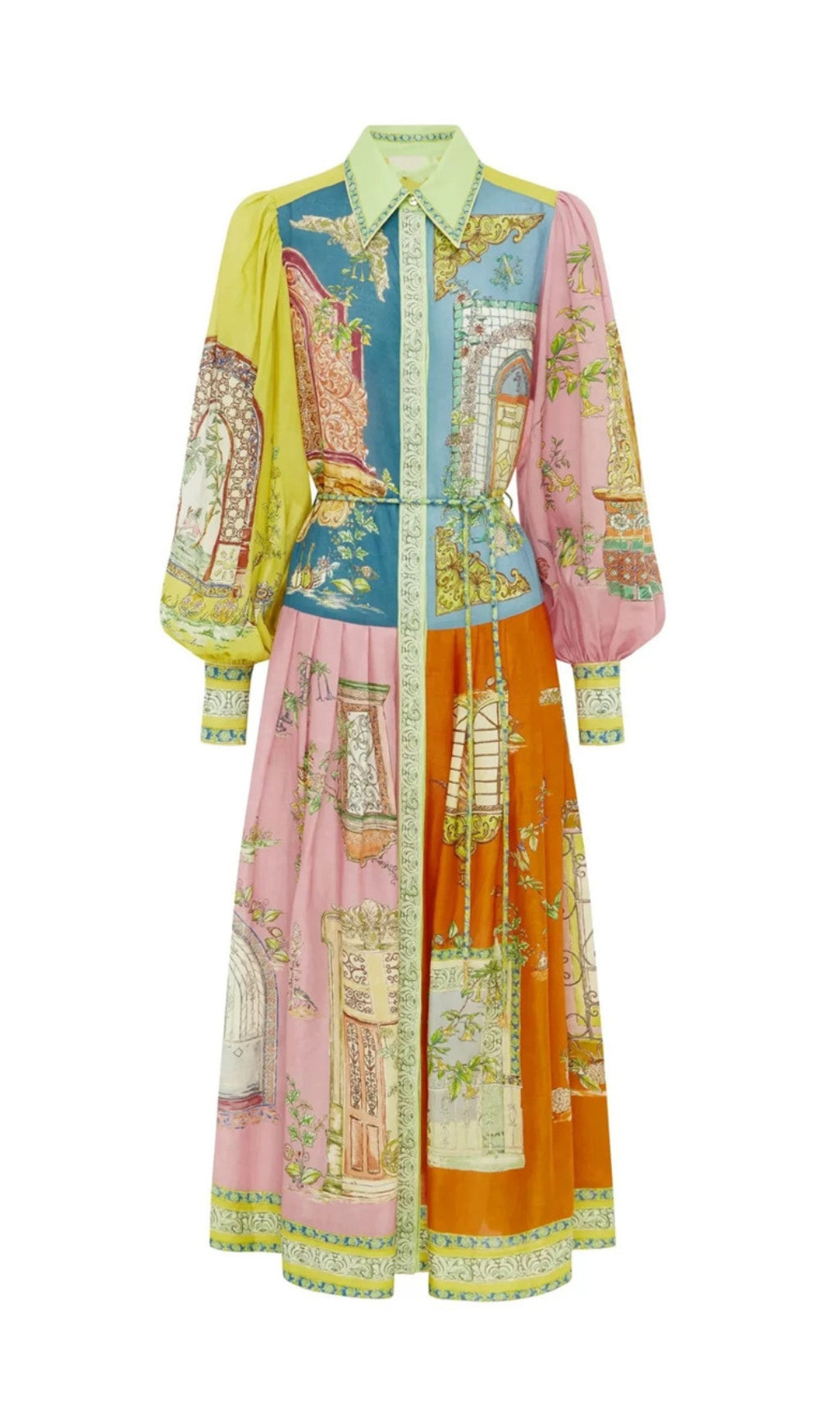 Elgin Printed Long Sleeve Midi Dress