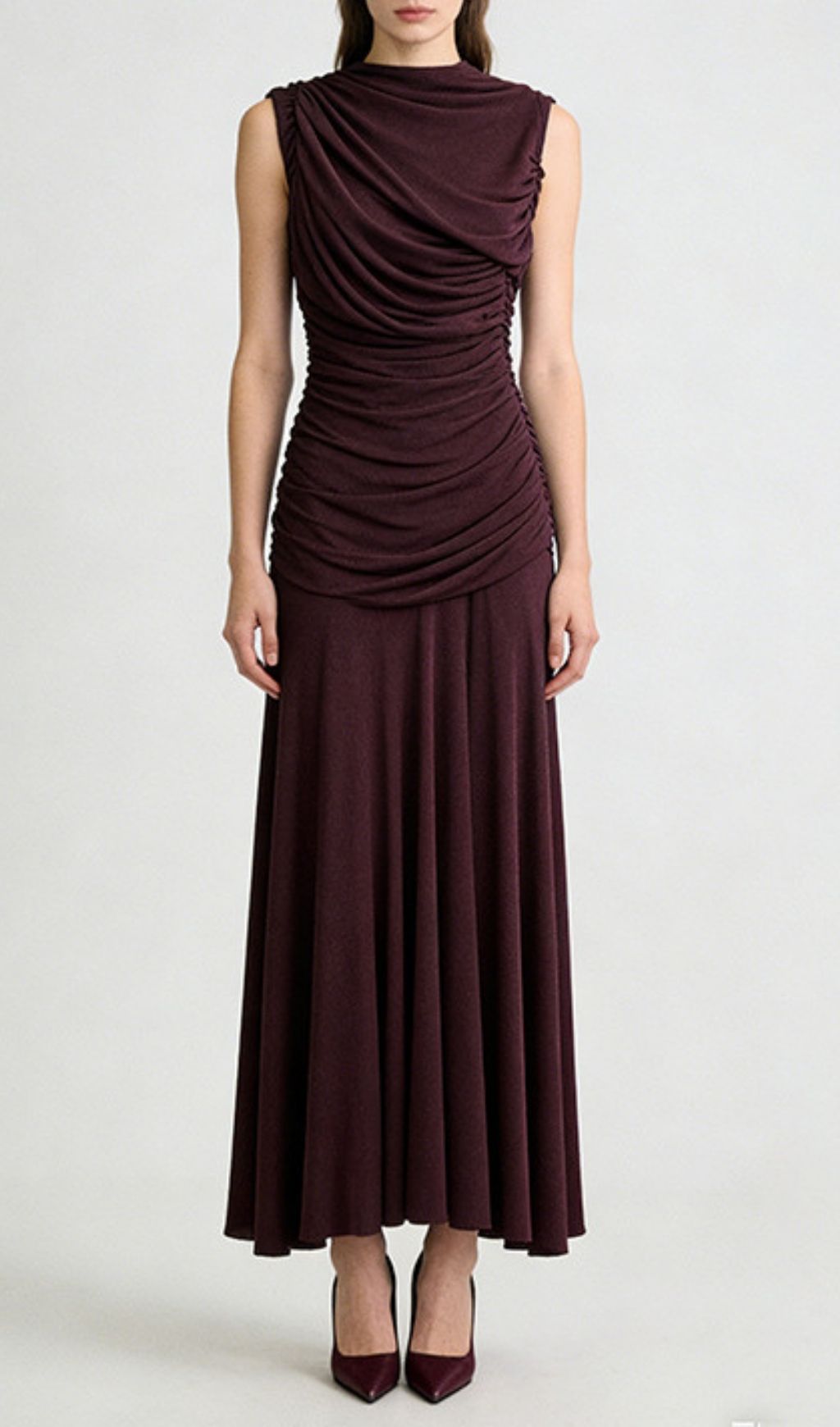 Kanani Elegant Ruched Sleeveless Maxi Dress | Figure-Flattering & Timeless
