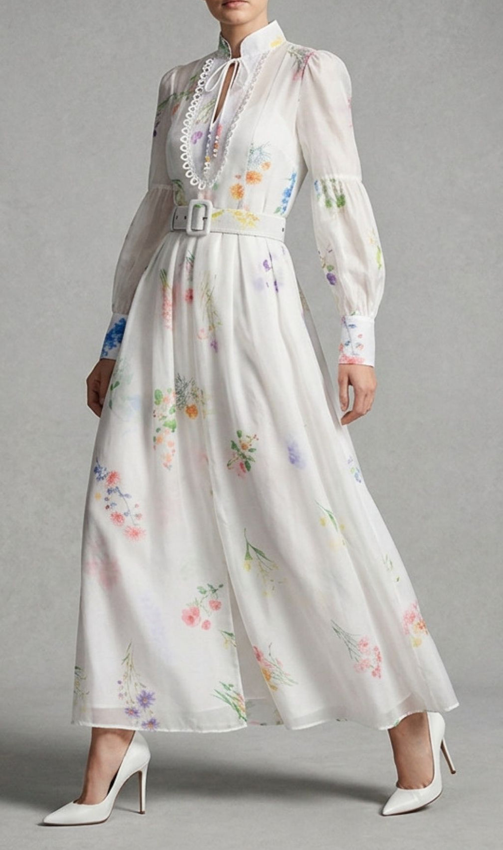 Kaur Ethereal Floral Maxi Dress - Elegant Long Sleeve for Spring/Summer Celebrations