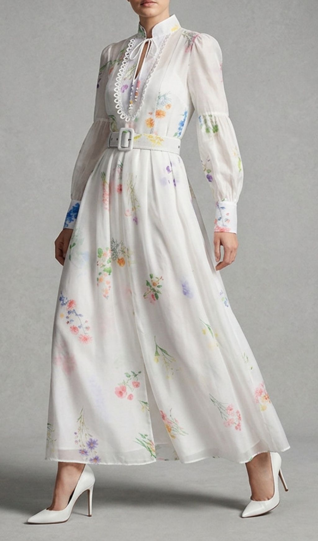 Kaur Ethereal Floral Maxi Dress - Elegant Long Sleeve for Spring/Summer Celebrations