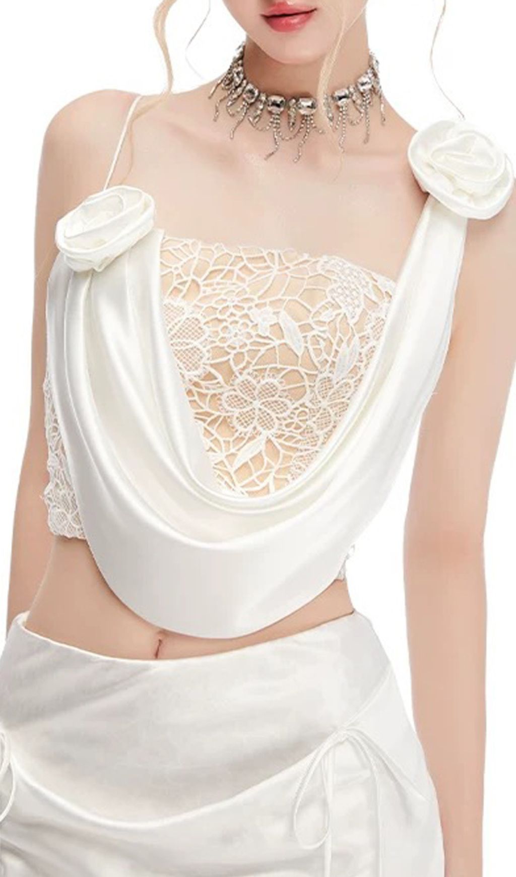 Imani Lace Flower Two-Piece Set