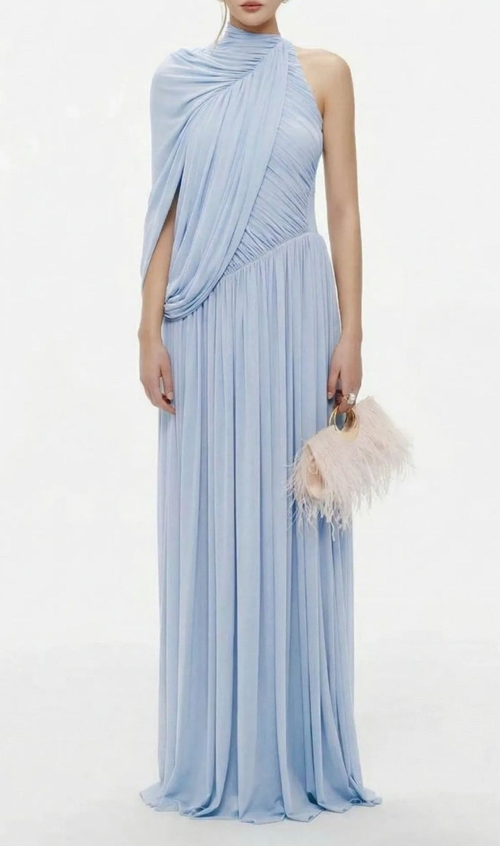 Kennedi Draped One-Shoulder Ruched Maxi Gown - Elegant Formal Dress