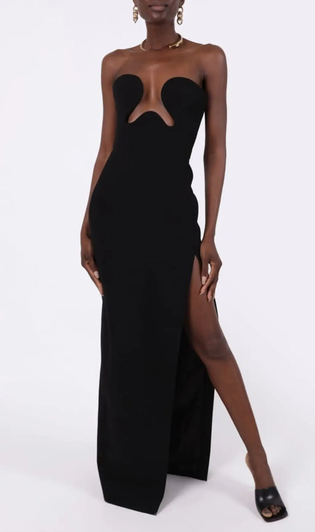 Theodora Black Maxi Bandage Dress