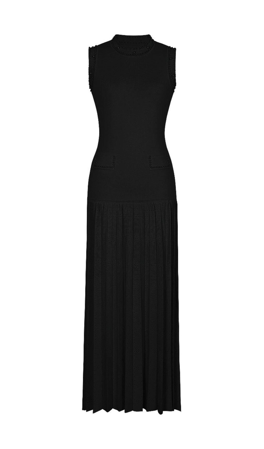 Edie Black Bead Midi Dress & Cardigan