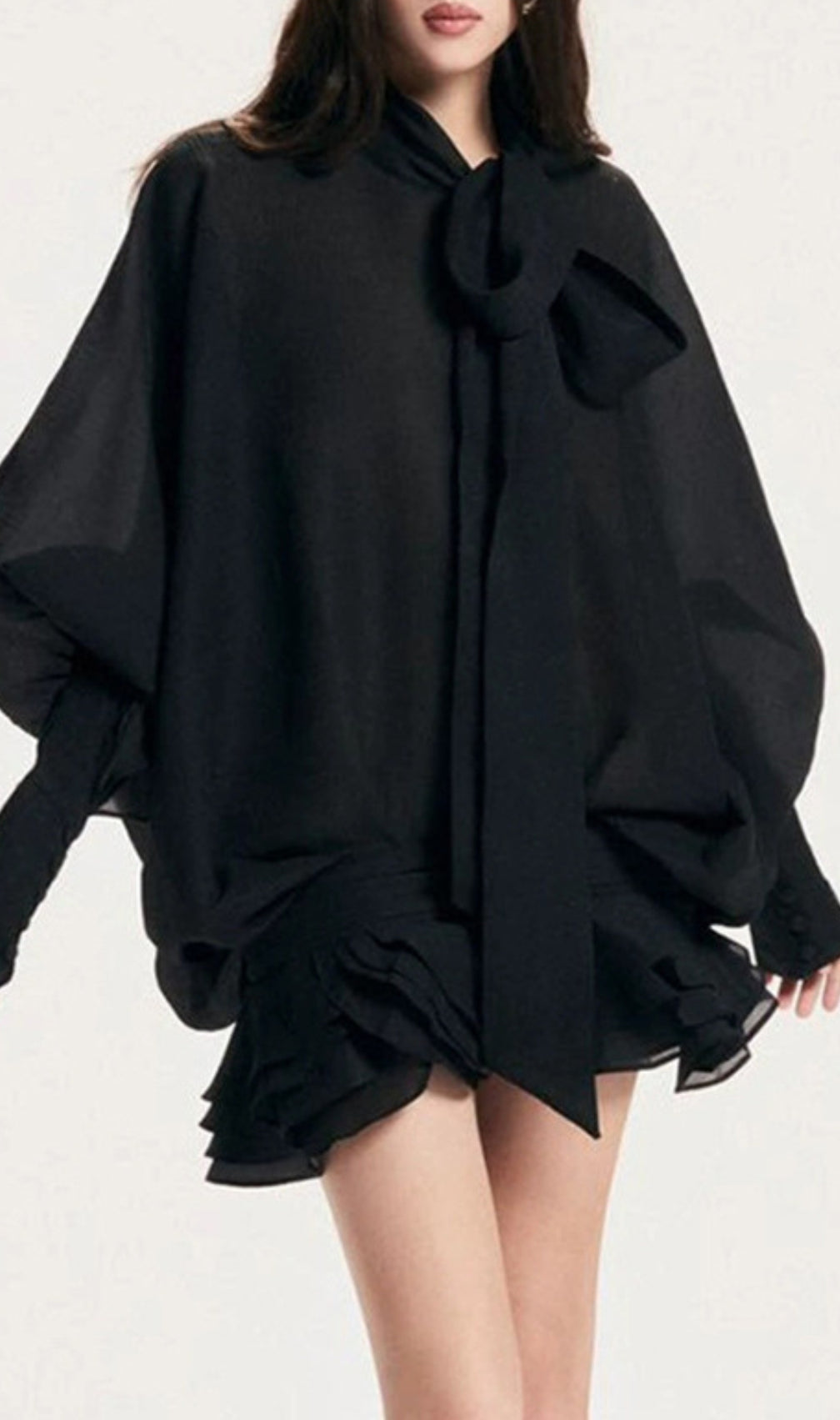 Dovie Black Long Sleeve Mini Dress