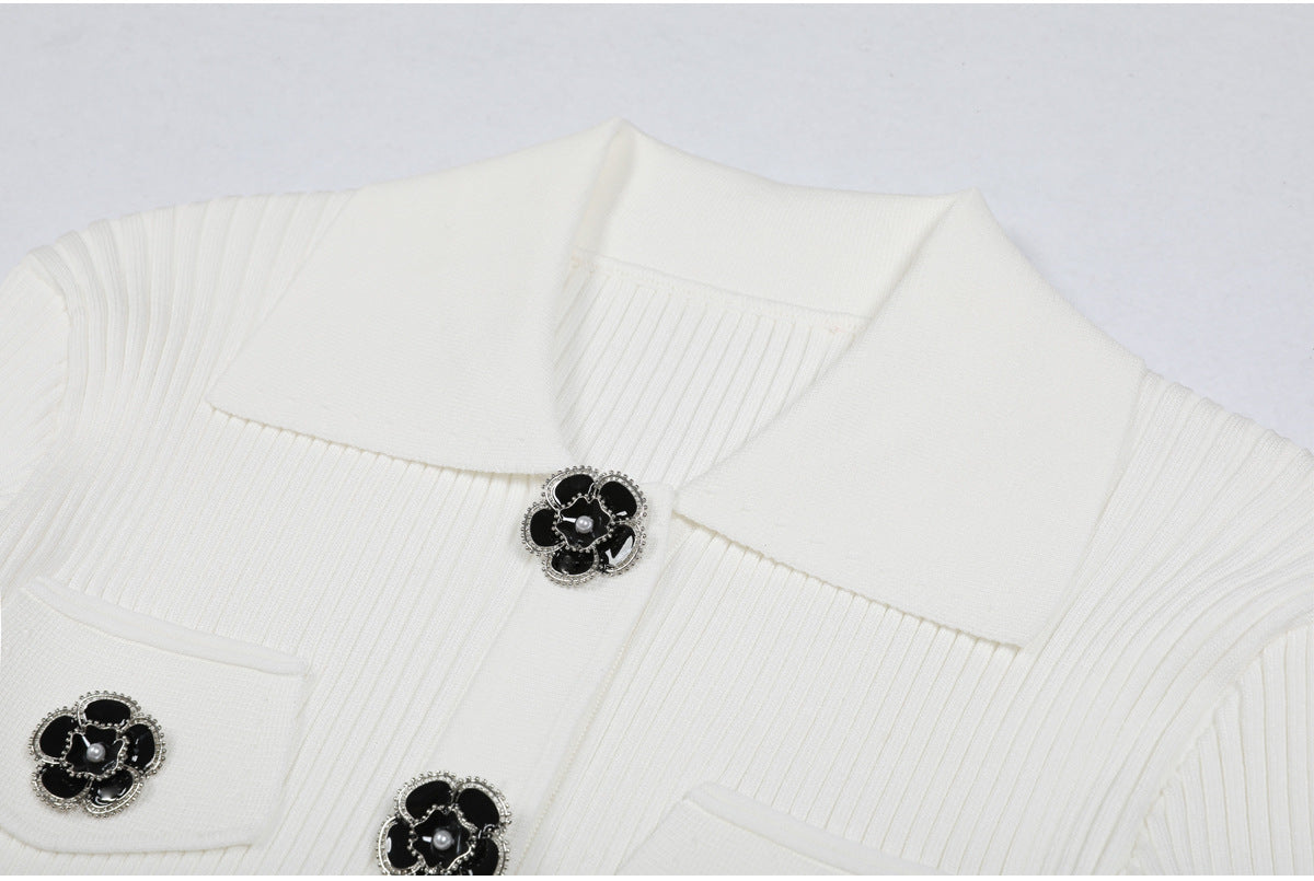 Eiko Flower Embellished Cardigan