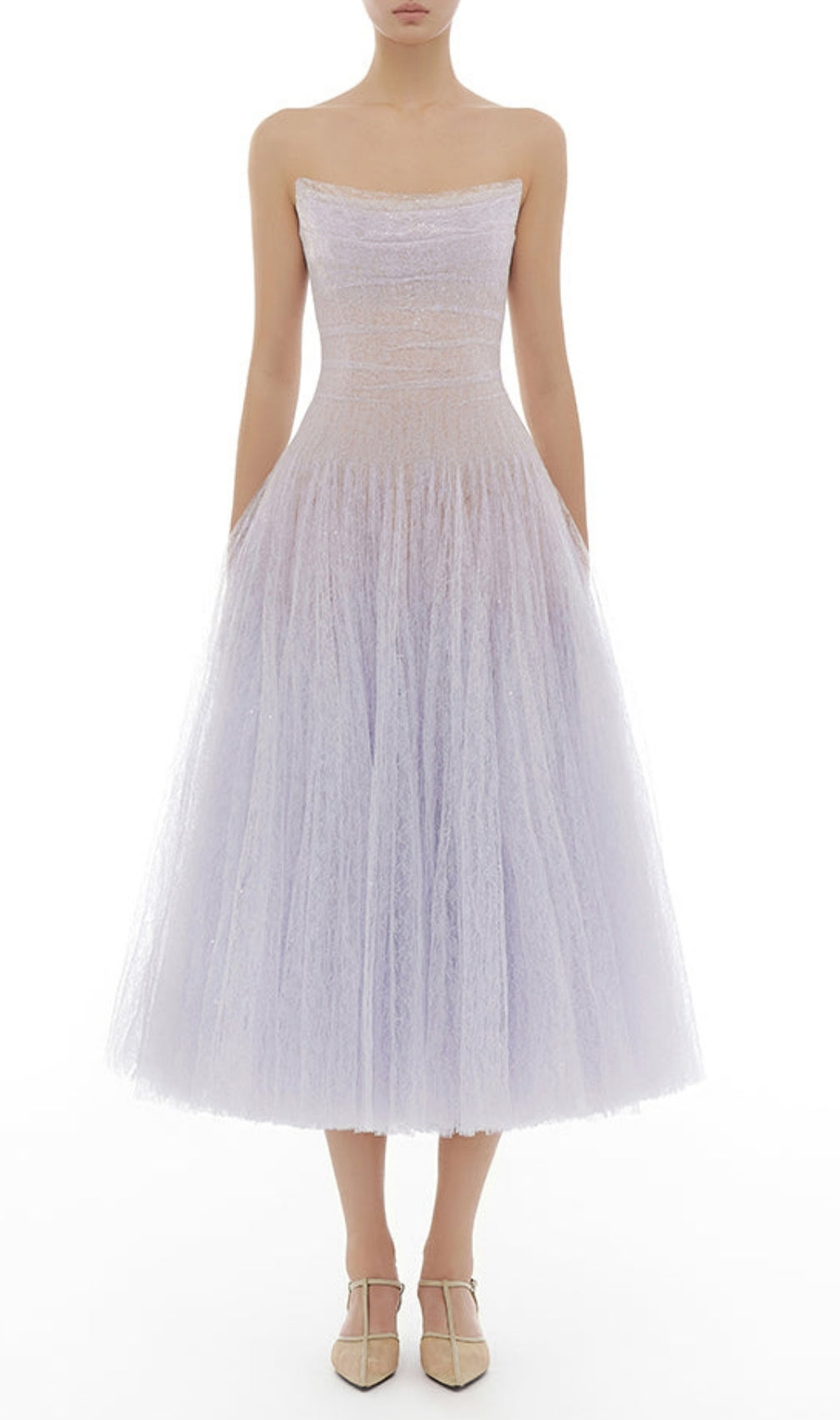 Estevan Purple Lace Midi Dress