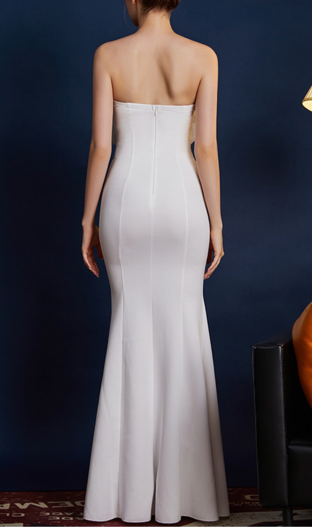 Druella Strapless Bow Maxi Dress