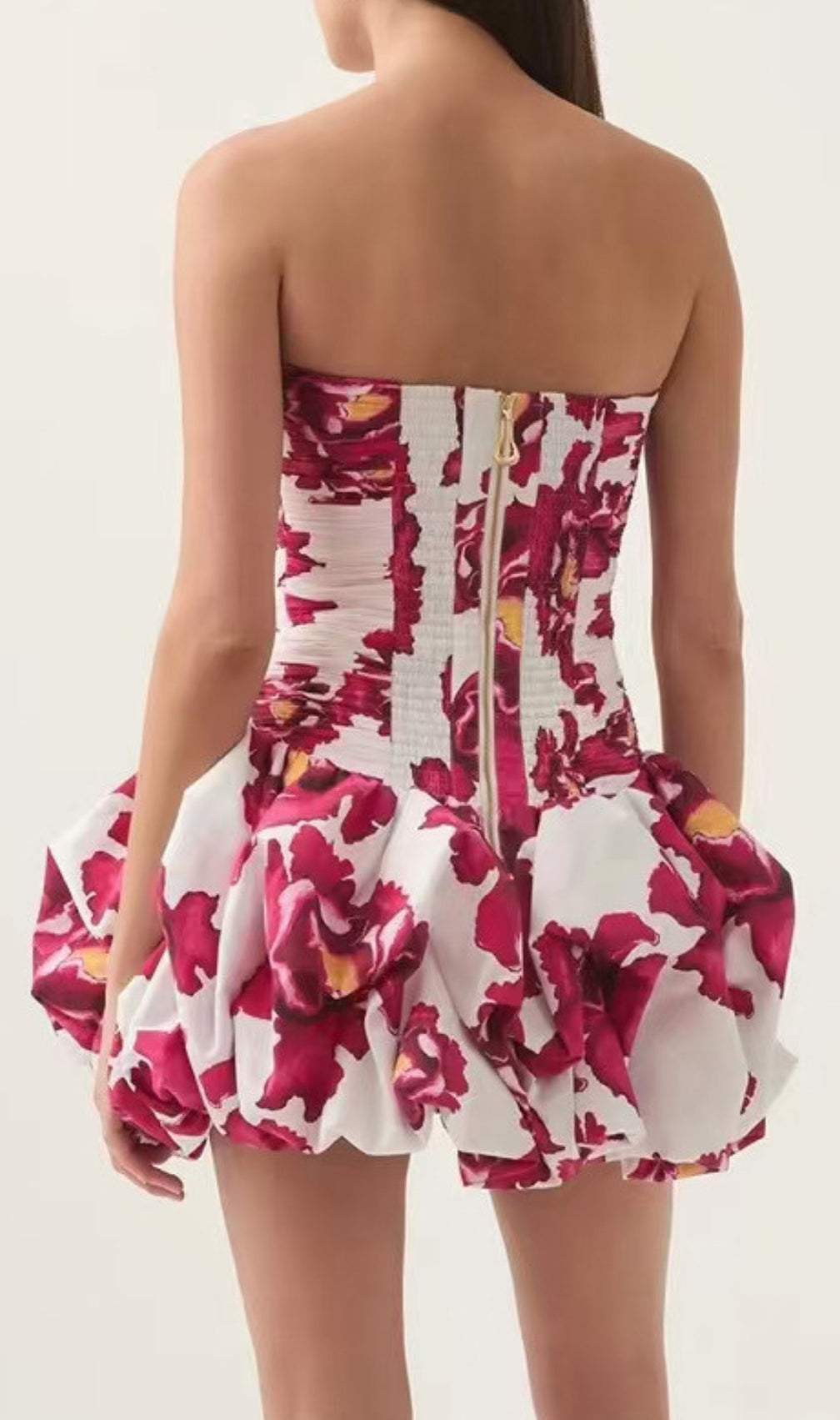 Ellen Strapless Printed Mini Dress
