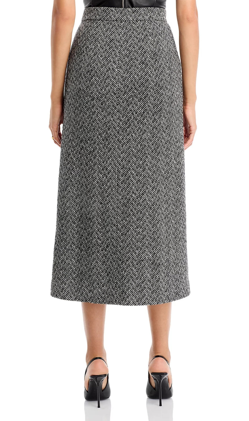 Herringbone Midi Skirt